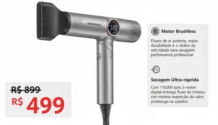 🚨 OFERTA DO DIA: Secador da Mondial assinado por Juliette vira destaque no Prime com menor valor do ano