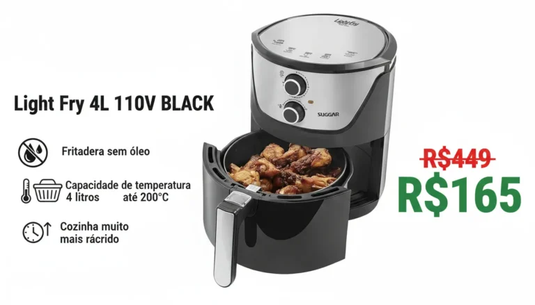 🚨 OFERTA DO DIA: Air fryer da Suggar atinge menor valor do ano e vira destaque na Amazon