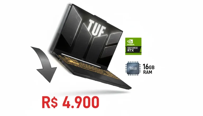 Notebook gamer com RTX 3050 aparece por menos de R$ 5 mil e chama atenção no Brasil