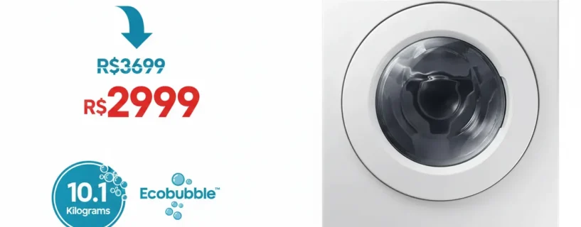 Samsung surpreende com Lava e Seca Ecobubble de 10,1kg aparecendo por R$ 2.999 no Brasil