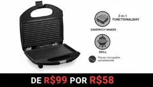 🚨 OFERTA DO DIA: Sanduicheira da Elgin está custando apenas R$ 58 com frete grátis na Amazon