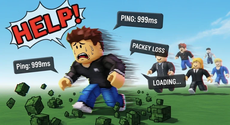 diminuir ping roblox