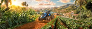 Farming Simulator 25 anuncia expansão inspirada no Brasil com café, alpacas e novo mapa