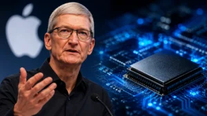 Tim Cook encerra última teleconferência da Apple com alerta sobre crise histórica nos chips de memória