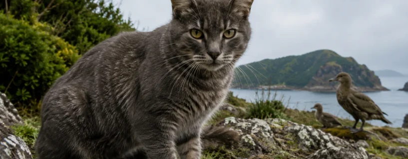 Gato selvagem que matou aves raras é capturado após três anos na Nova Zelândia