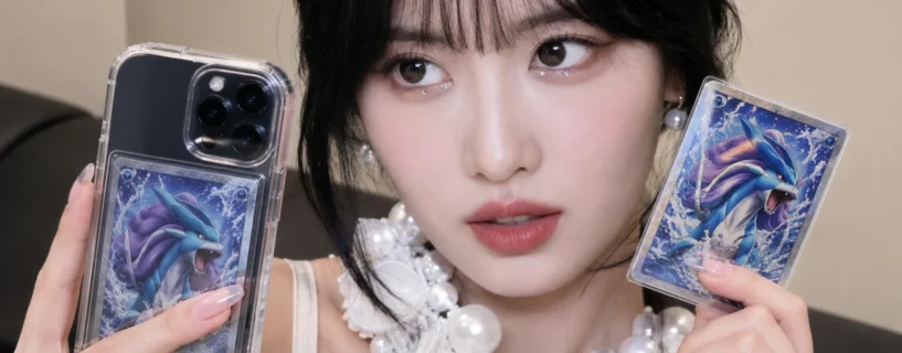 Momo, do TWICE, surpreende colecionadores ao retirar carta Pokémon PSA 9 da proteção para usar no celular