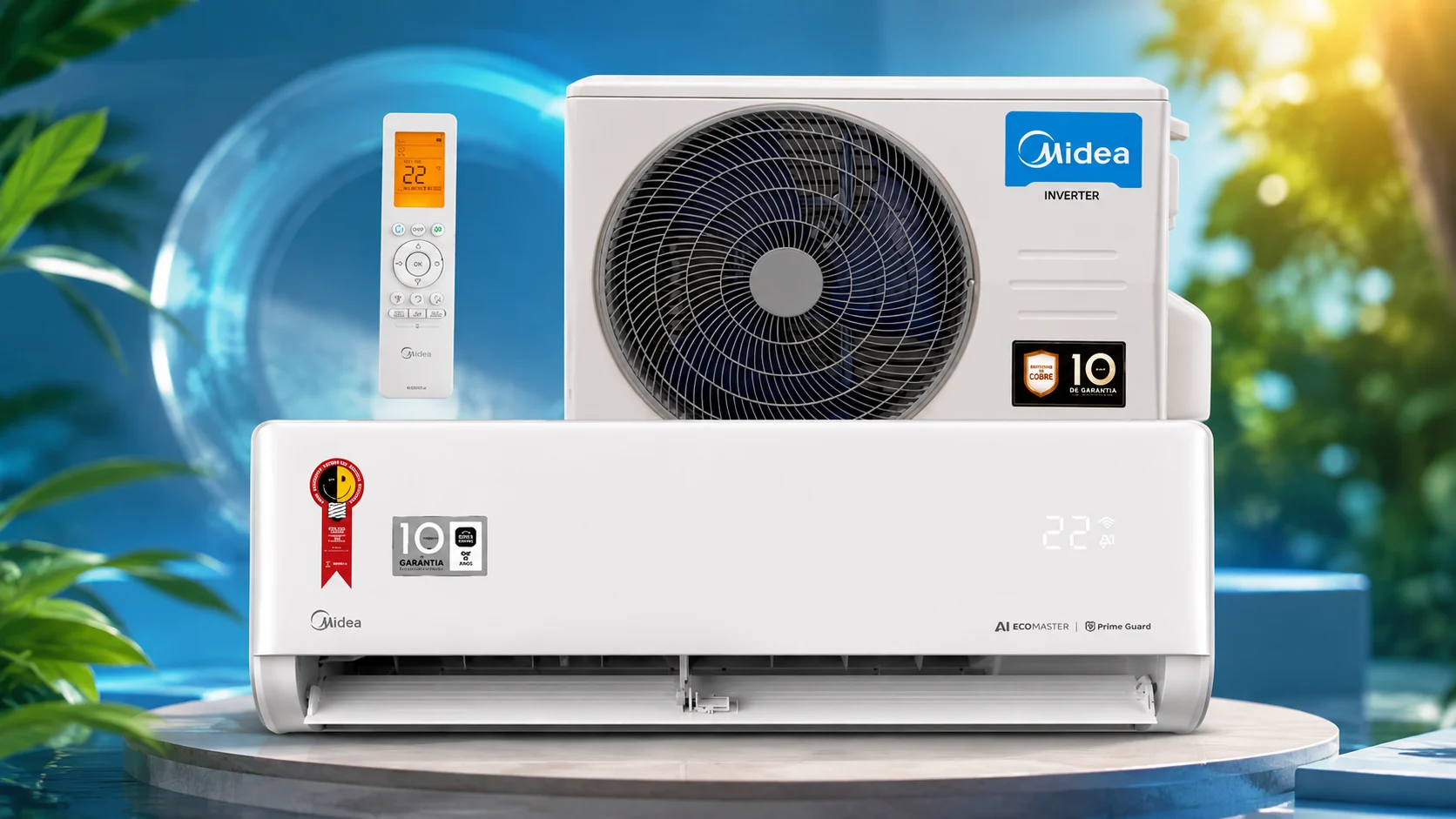 Promoção Ar-condicionado Midea Inverter AI de 9.000 BTUs faz produto sair por R$ 1.721 na Amazon