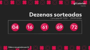 Quina Concurso 7130: Resultado, números sorteados e prêmio acumulado de R$ 13,5 milhões