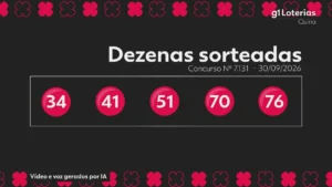 Quina concurso 7131: resultado, números sorteados e premiações acumuladas