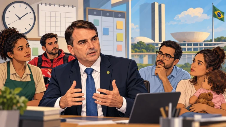 Flávio Bolsonaro sobre escala 6×1: candidato quer dar ao trabalhador poder de escolher a própria jornada